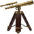 Antique Brass Vintage Maritime Telescope with Adjustable Wooden Tripod Stand Nautical Home Decor Collectible Gift for Christmas