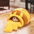 Cat Bed for Indoor Cats Sleeping Bed Pet Cat Bed Cartoon Washable Nonslip Bottom Non Slip Removable Cushion Honey Pot Cozy Cave