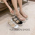 Genuine Leather Buckle Strap Sandals Breathable Sneakers Stars women summer rivets shoes Korean Style Platform Casual Shoes
