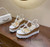 Genuine Leather Buckle Strap Sandals Breathable Sneakers Stars women summer rivets shoes Korean Style Platform Casual Shoes