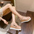 Genuine Leather Buckle Strap Sandals Breathable Sneakers Stars women summer rivets shoes Korean Style Platform Casual Shoes