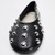 2024 New Rivet Round Head Flat Shoes Luxury Black Leather Sandal Ballet Sandals Silver Ball Metal Hollow Mary Jane Shoes 35-42