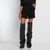 Brand Pleated Laziness Style Black Brown Over Knee Women's Boots High Heel Fashion Show Long Boots Size 35-43 Sexy Woman Shoes