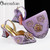 2025 Premium Ladies Party Shoes and Bag Comfortable New Square Heels with Hand Bag For Wedding Or Work