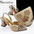 2025 Premium Ladies Party Shoes and Bag Comfortable New Square Heels with Hand Bag For Wedding Or Work