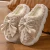 Cute Bow House Non Slip Soft Shoes Comfort Flat Heel Home Indoor Bedroom Plush Slippers Winter Warm Fur Slippers for Women