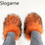 Women's Winter Fuzzy Slippers Plus Size Woman Luxury Furry Faux Raccoon Fur Slippers Warm Cotton Shoes Outdoor Indoor Fur Slides