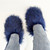 Women's Winter Fuzzy Slippers Plus Size Woman Luxury Furry Faux Raccoon Fur Slippers Warm Cotton Shoes Outdoor Indoor Fur Slides