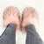Women's Winter Fuzzy Slippers Plus Size Woman Luxury Furry Faux Raccoon Fur Slippers Warm Cotton Shoes Outdoor Indoor Fur Slides