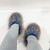 Women's Winter Fuzzy Slippers Plus Size Woman Luxury Furry Faux Raccoon Fur Slippers Warm Cotton Shoes Outdoor Indoor Fur Slides