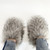 Women's Winter Fuzzy Slippers Plus Size Woman Luxury Furry Faux Raccoon Fur Slippers Warm Cotton Shoes Outdoor Indoor Fur Slides