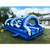 Exciting Summer Outdoor Inflatable Blue Tropical Dual Lane Water Slide - Perfect For Water Park Rentals & Family Fun