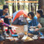 Camping Cookware Set 1L Pot Pan With Folding Wood Stove Utensils Bowls for Outdoor Cooking for Boiling Soup Frying Camp Cookware