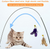 Cat Toys for Indoor Cats Cat Toys Interactive for Indoor Cats Cat Wand Toy Super Long Like a Fishing Rod Retractable Cat Wand
