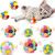 1pcs Cat Toys Balls with Bells , Color Cat Pom Pom Balls,Tinsel Sparkle Balls,Interactive Toy for Indoor Cats Kitten