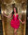 SERENDIPIDTY Sweetheart Hot Pink Mini Length Party Dress Ruffled Layered Floral Women Clothing Ever Pretty Plus Size Gown