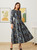 Elegant Women Long Maxi Evening Dress Floral Jacquard Fall V Neck Lady Autumn Winter Party Fashion Formal Vestidos