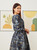 Elegant Women Long Maxi Evening Dress Floral Jacquard Fall V Neck Lady Autumn Winter Party Fashion Formal Vestidos