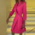 New Three Quarter Sleeve Plaid Printing Party Dress V-Neck Women Office Lady Autumn Ladies Dress Fashion Streetwear