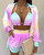 Three Pieces Swimwear Sexy Beachwear 2024 New Bathing Suit Shorts Cover Up Summer High Waist Bikini Set Print Women's Swimsuit