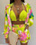 Three Pieces Swimwear Sexy Beachwear 2024 New Bathing Suit Shorts Cover Up Summer High Waist Bikini Set Print Women's Swimsuit