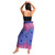 Women’s Boho Maxi Wrap Long Skirt Tie Up Beach Cover Up Dress Vintage Bohemian Adjustable High Waisted Holiday Rayon Dress