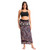 Women’s Boho Maxi Wrap Long Skirt Tie Up Beach Cover Up Dress Vintage Bohemian Adjustable High Waisted Holiday Rayon Dress