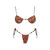 2025 New High Quality Elegant One Piece Swimsuit And Skirt Print Deep-V Lace-up Women Bikini Set Swimwear Party Bathing Suit