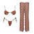 2025 New High Quality Elegant One Piece Swimsuit And Skirt Print Deep-V Lace-up Women Bikini Set Swimwear Party Bathing Suit