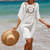 Crochet Bikini Tunic Women Lace Tassel Beach Dress Bikini Cover-Ups Casual Loose Boho Cardigan Dress Kimono Summer Swimwear