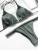 PU Pleated Ruched Bikinis Mini Micro Thong Bikini Women Swimwear Female Swimsuit Two-pieces Bikini Set Halter Bathing Suit Swim