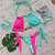New Bikinis Swimsuit With Rhinestones Swimwear Female Push Up Bikini Summer Beachwear Swimming Bathing Suits Women Bather 2025