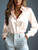 Women's Satin Shirts Elegant Plain Long Sleeve Blouse Office Lady Button-Up Shirt Top Female Crew Neck Shirts Blouse 2025 Autumn