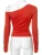 One Shoulder T Shirts For Women Aesthetic Clothes Sashes Crop Top Y2k Accessories Long Sleeve Lady Tshirt Ropa Mujer Camisetas
