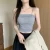 Top Women Sexy Shirts Sleeveless Tube Tops Girls Tops With Suspenders Lady White Camisole Padded Bras Woman Clothing Corset Top