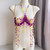 Women Tops Beaded Camisole Vest Bikini Bra Top Body Exaggerated Pearl Neck Bustier Beachwear Lingerie Woman's Club Rave