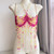 Women Tops Beaded Camisole Vest Bikini Bra Top Body Exaggerated Pearl Neck Bustier Beachwear Lingerie Woman's Club Rave