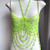 Women Tops Beaded Camisole Vest Bikini Bra Top Body Exaggerated Pearl Neck Bustier Beachwear Lingerie Woman's Club Rave