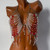 Women Tops Beaded Camisole Vest Bikini Bra Top Body Exaggerated Pearl Neck Bustier Beachwear Lingerie Woman's Club Rave