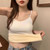 Women Winter Warm Top Thin Velvet Corset Top Solid Y2k Sleeveless Tank Tops Sleeveless Sexy Slim Fleece Corset Top Female