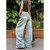 ZHIZOU Vintage Y2k Embroidery Jeans Women Blue High Waist Straight Baggy Denim Trousers American Retro 90s Street Wide Leg Jeans
