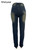 Vintage Pencil Pants Ripped Spliced Women Jeans Distressed Stretch Denim Trouser Wash Dark Blue Skinny Pockets Punk Style y2k