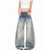 YIBASHU Women's Blue Y2k Wash Jeans Harajuku Vintage Baggy Boyfriend Denim Trousers Japanese 2000s Style Oversize Jeans Pants
