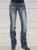 Low-waisted Women Flared Jeans Fashion Vintage Whitish Blue Washable Denim Pants Slim Fit Trousers Female Chic Casual Streetwear