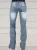 Low-waisted Women Flared Jeans Fashion Vintage Whitish Blue Washable Denim Pants Slim Fit Trousers Female Chic Casual Streetwear