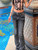 Women Vintage High Street Low Rise Flared Jeans 2025 Autumn Bell Bottom Y2k Goblin Core Harajuku Skinny Denim Pants Streetwear