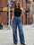 HH Women Elegant Fashion Straight Jeans Vintage Casual High Waist Wide Leg Denim Pants Y2K High Street Lady Trousers Blue Jeans