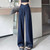 Women Clothing Summer Chinese Style Vintage Streetwear Y2K Jeans Female Elegant Chic High Waist Denim Wide-leg Pants Pantalones
