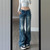Vintage Straight-Leg Jeans Women 2025 New Y2K Low Waist Pocket Loose Denim Pants Woman Korean Fashion Slimming Wide Leg Trousers