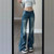 Vintage Straight-Leg Jeans Women 2025 New Y2K Low Waist Pocket Loose Denim Pants Woman Korean Fashion Slimming Wide Leg Trousers